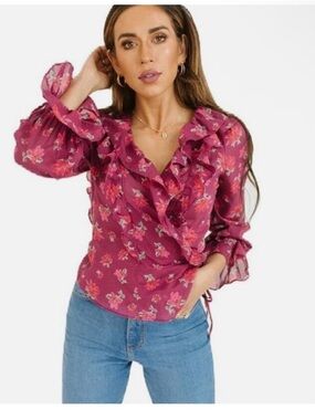 FREE PEOPLE Amanda Ruffle Long Sleeve Top